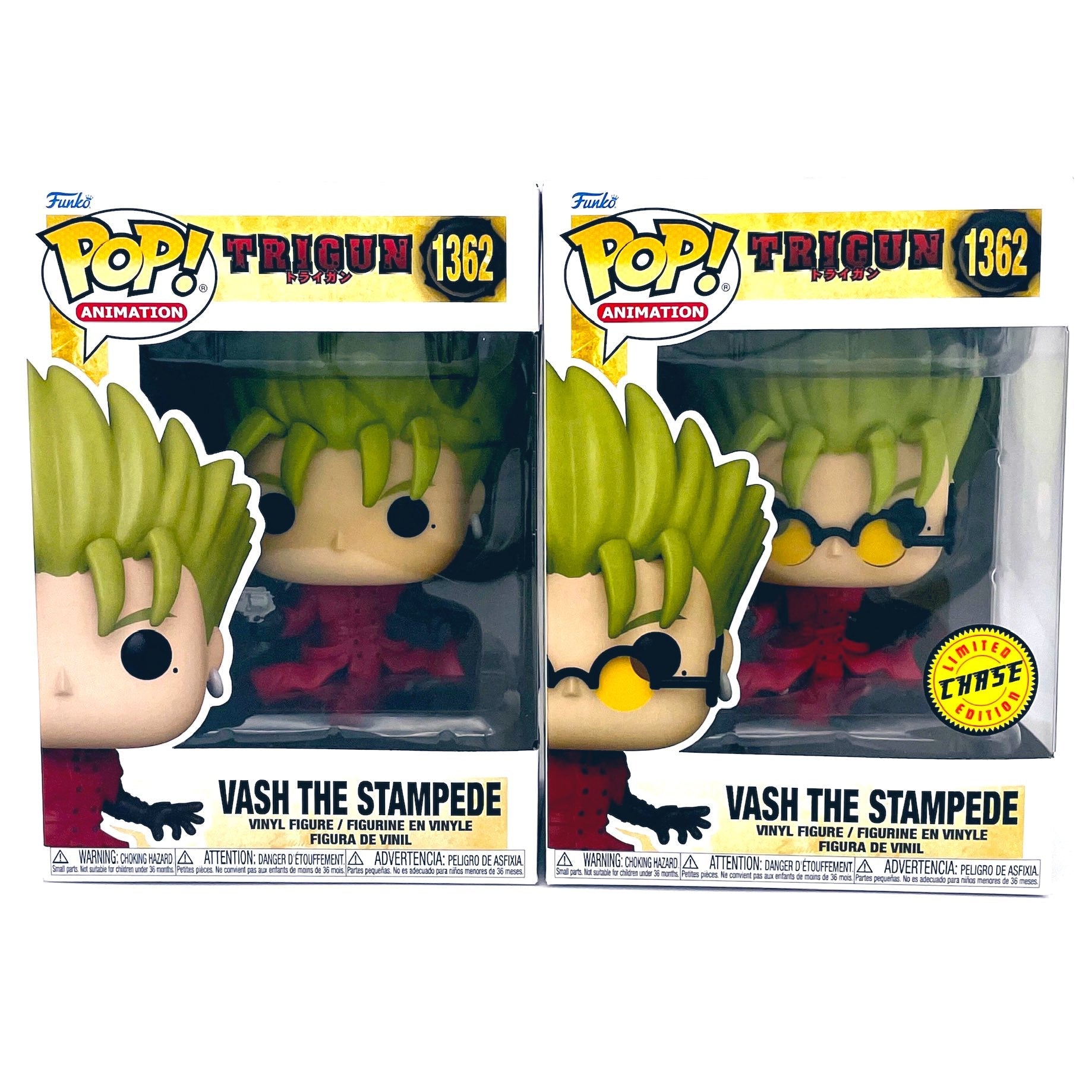 Funko POP! Trigun - Vash the Stampede #1362 (CHASE) Pop Vinyl Bundle - Pop Vinyl